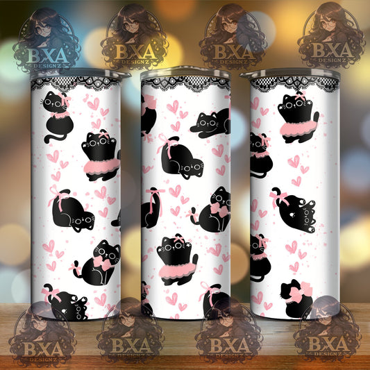 cat coquette skinny tumbler